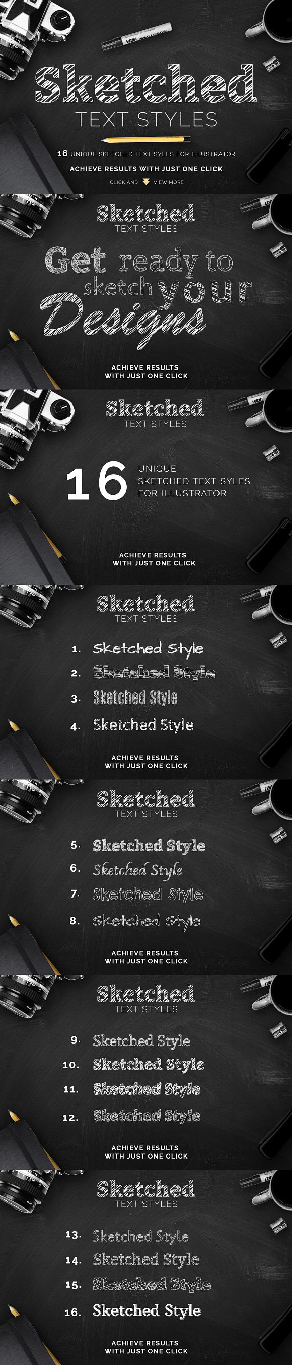 Sketched Text Styles Chalkboard Efx in Photoshop Layer Styles - product preview 4