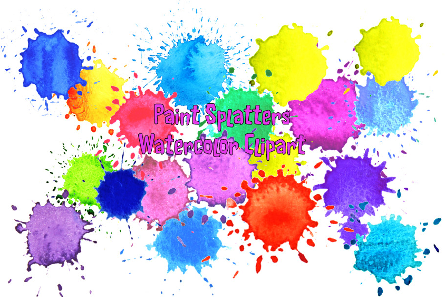 Watercolor paint splatter paint drop in Patterns - product preview 8