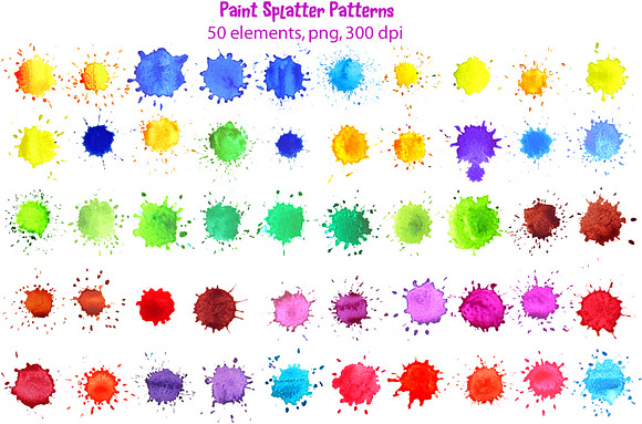 Watercolor paint splatter paint drop in Patterns - product preview 1