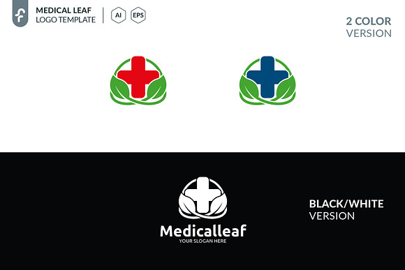 Medical Leaf Logo in Logo Templates - product preview 4