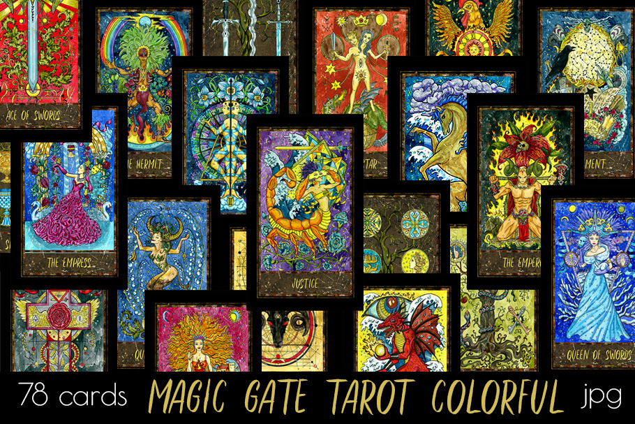 Magic Gate Tarot Deck colorful