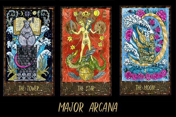 Magic Gate Tarot Deck colorful in Illustrations - product preview 7