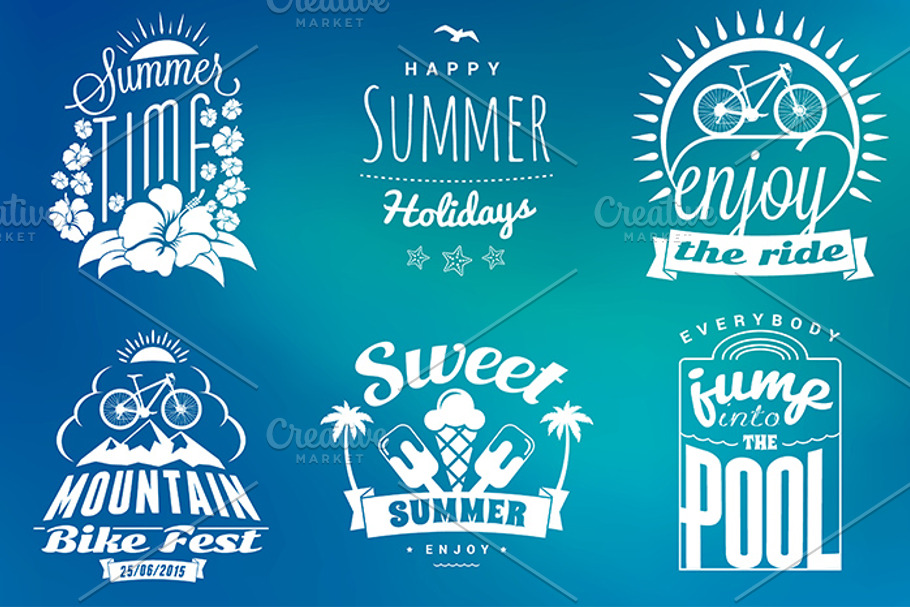 Summer Holiday Badges in Logo Templates - product preview 8