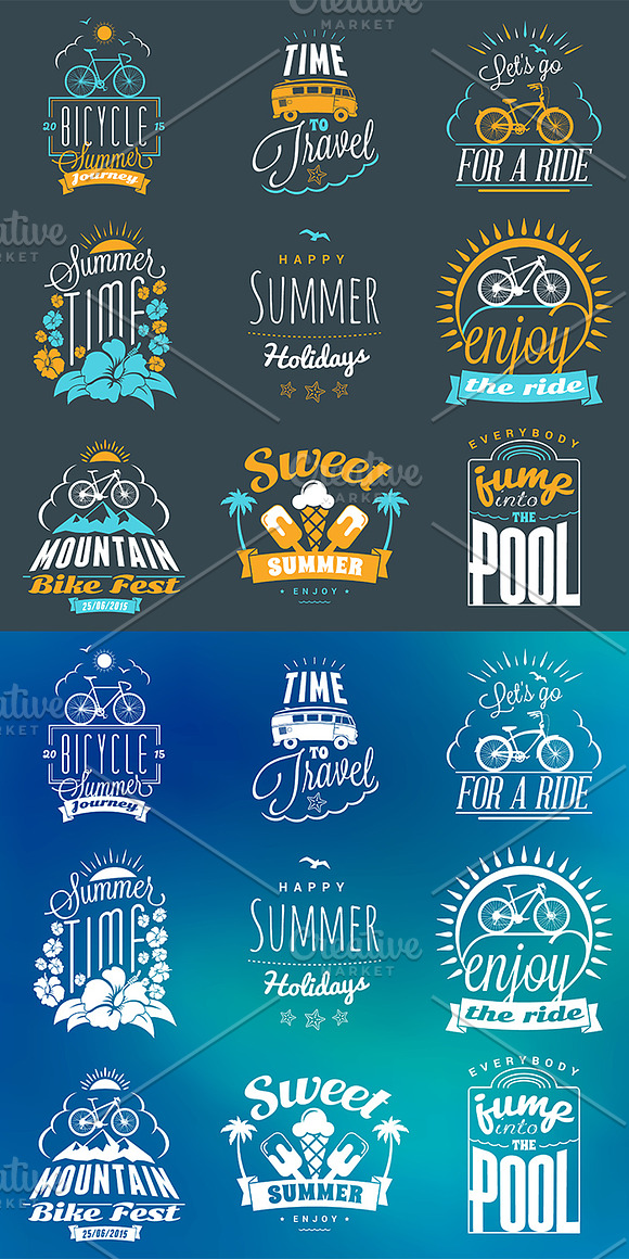Summer Holiday Badges in Logo Templates - product preview 1