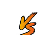 VS. Versus letter logo. Battle 