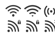 Wi-Fi Icon set vector