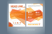 Vector orange wave brochure
