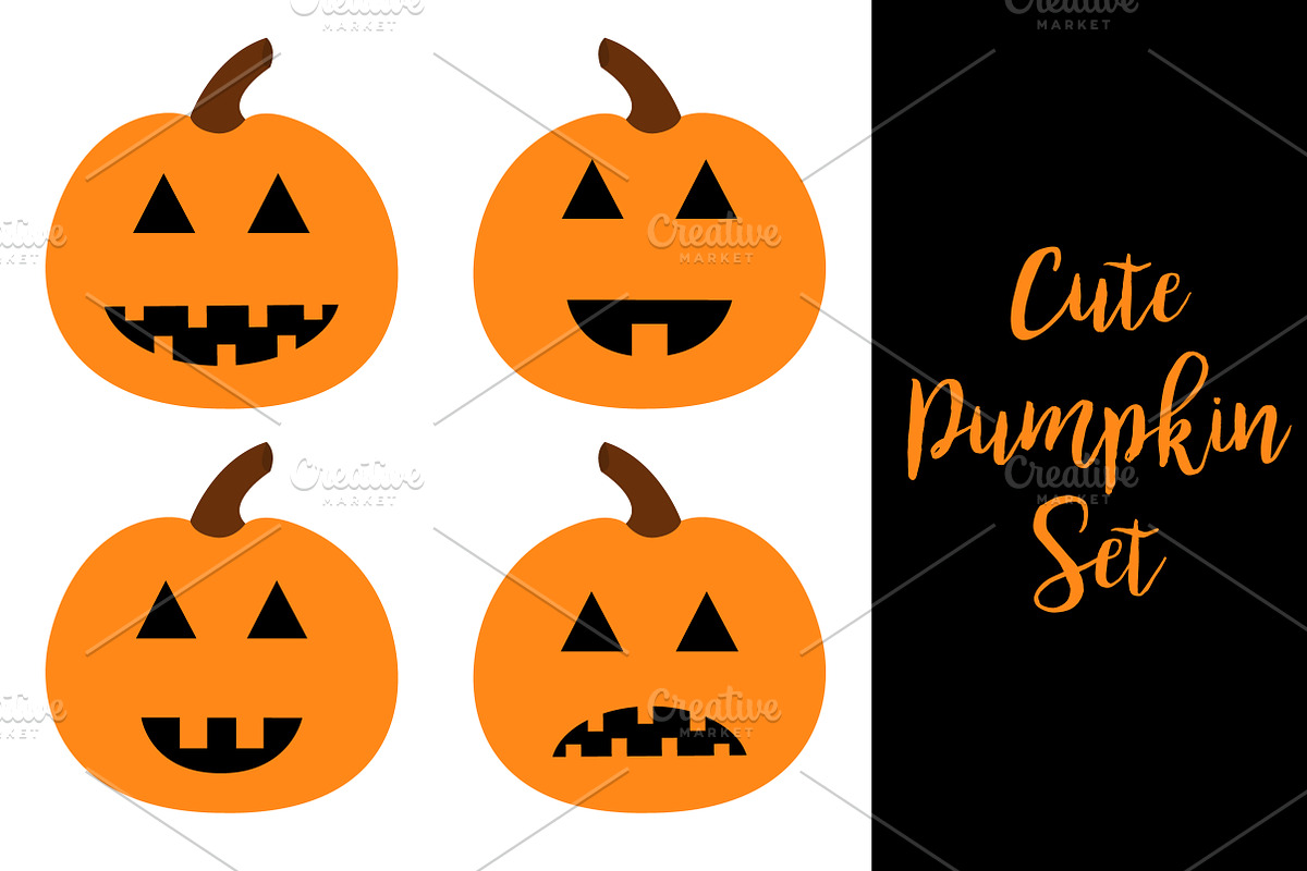 Happy Halloween pumpkin set. in Illustrations - product preview 8