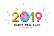 2019 New year pig