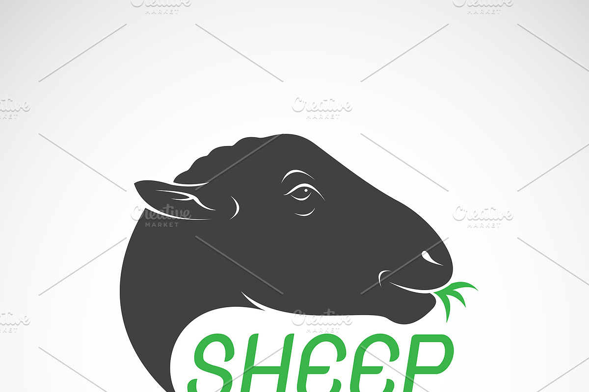 Vector of sheep head design. Animals in Icons - product preview 8