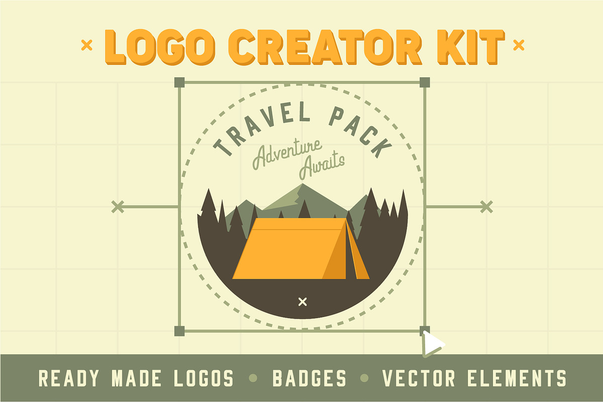 Travel Adventure Logo Creator Kit in Graphics - product preview 8