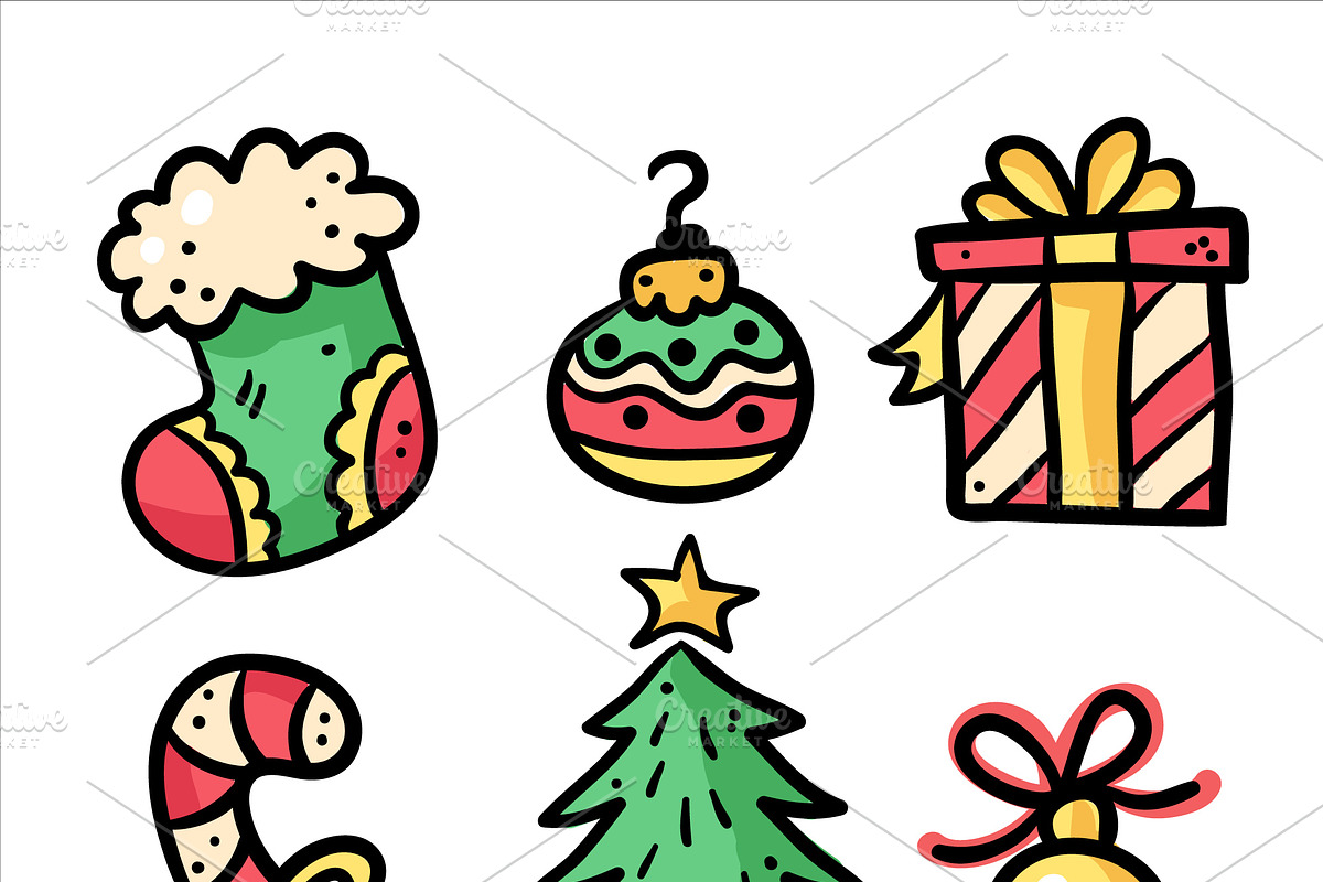 Hand Drawn Christmas Elements - 02 in Illustrations - product preview 8
