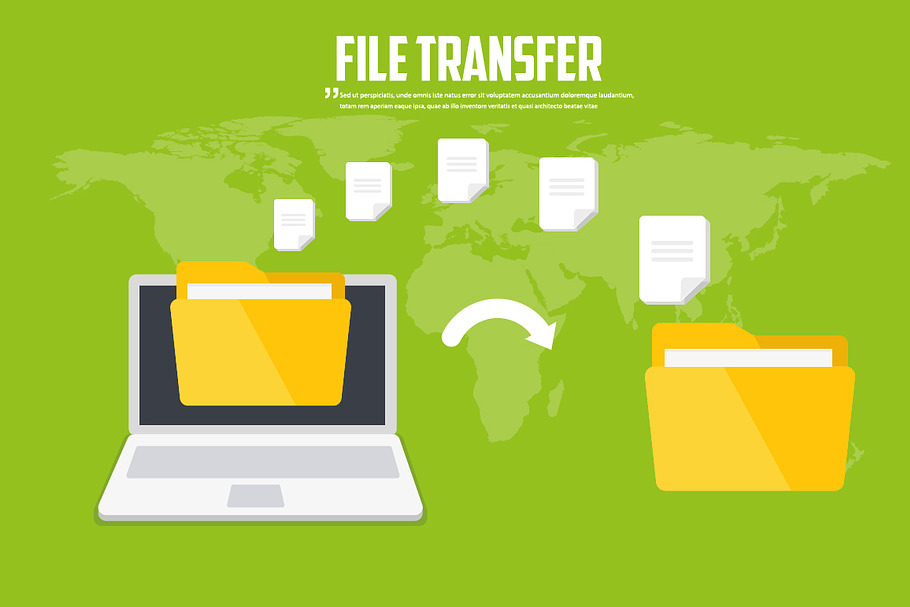 Transfer files. Backup files in Illustrations - product preview 8