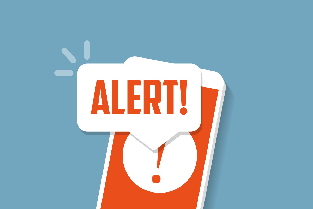Alert sign on the smartphone screen. in Illustrations - product preview 8