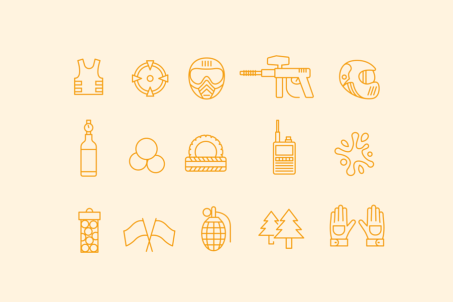 15 Paintball Icons in Icons - product preview 8