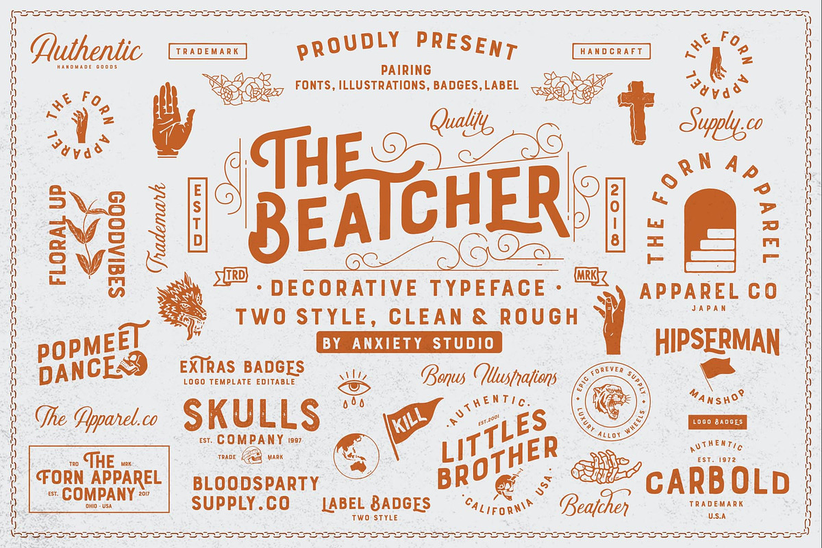 The Beatcher Typeface (Extras) in Halloween Fonts - product preview 8
