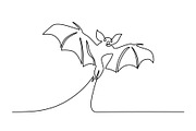 Halloween bat silhouette Continuous