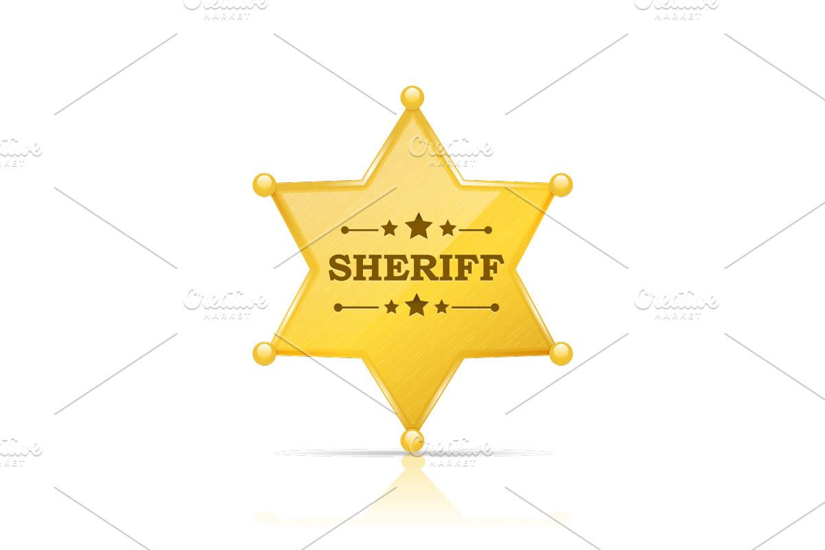 Sheriff Badge in Illustrations - product preview 8