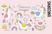 Unicorn Doodle Illustrations