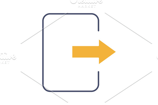 Exit button glyph color icon
