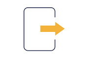 Exit button glyph color icon