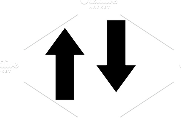 Vertical swap glyph icon
