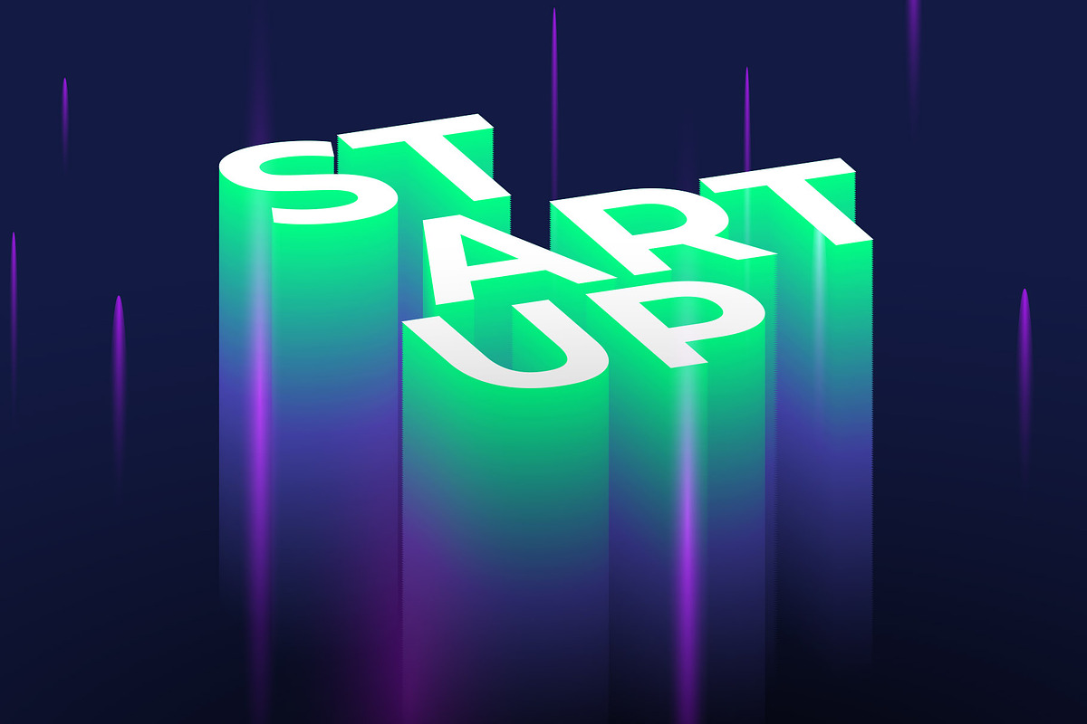 Startup 3D lettering. in Illustrations - product preview 8