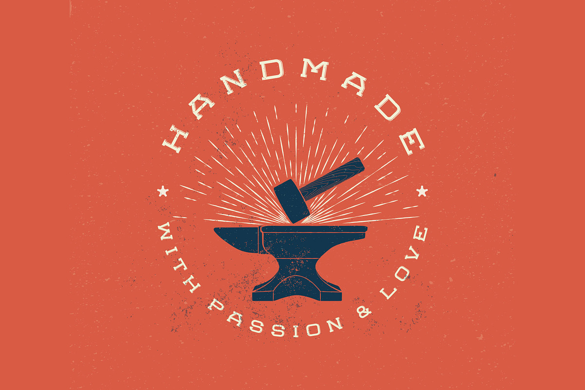 Vintage Handmade Label  in Illustrations - product preview 8