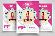 Yoga Fitness PSD Flyer Templates