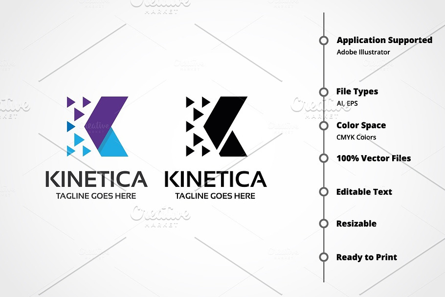 Letter K - Kinetica Logo in Logo Templates - product preview 8
