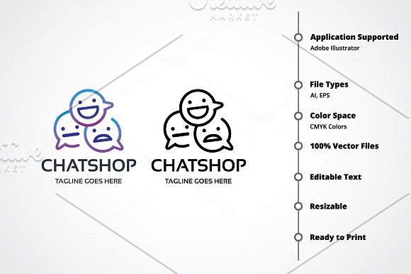 Chatshop Logo in Logo Templates - product preview 4