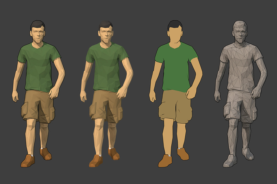 Lowpoly Rigged People in People - product preview 8