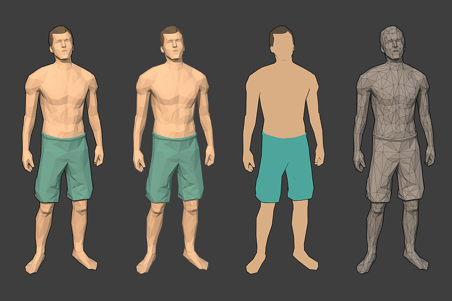 Lowpoly Rigged People in People - product preview 15