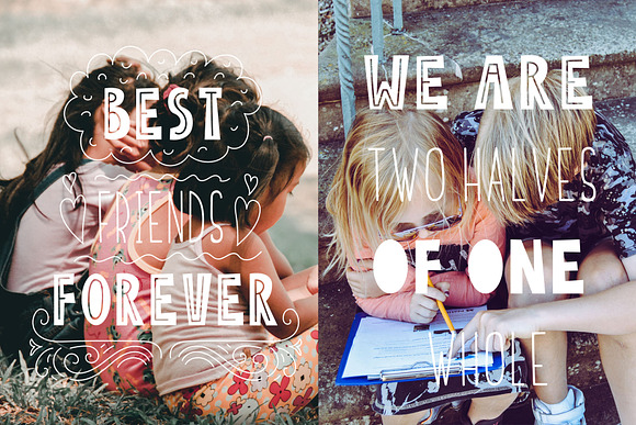 Friends Forever - Childrens font duo in Script Fonts - product preview 1