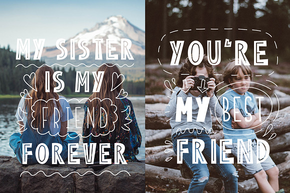Friends Forever - Childrens font duo in Script Fonts - product preview 4
