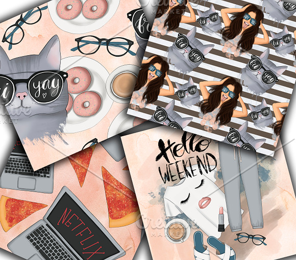 Hello Weekend Graphic Design Kit in Illustrations - product preview 8