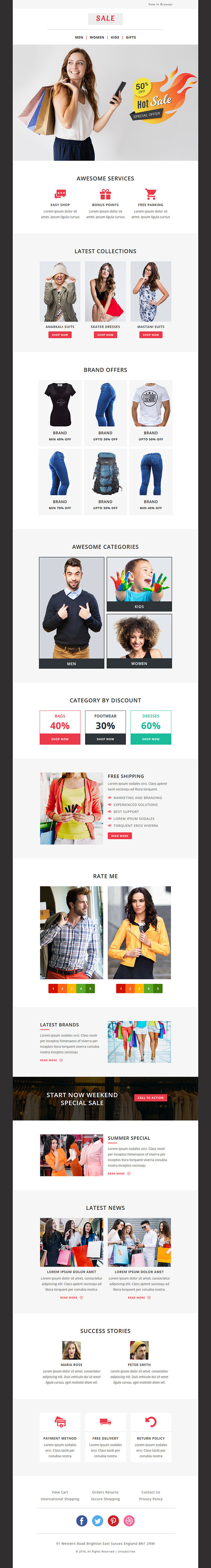 SALE - Responsive Email Template in Mailchimp Templates - product preview 1