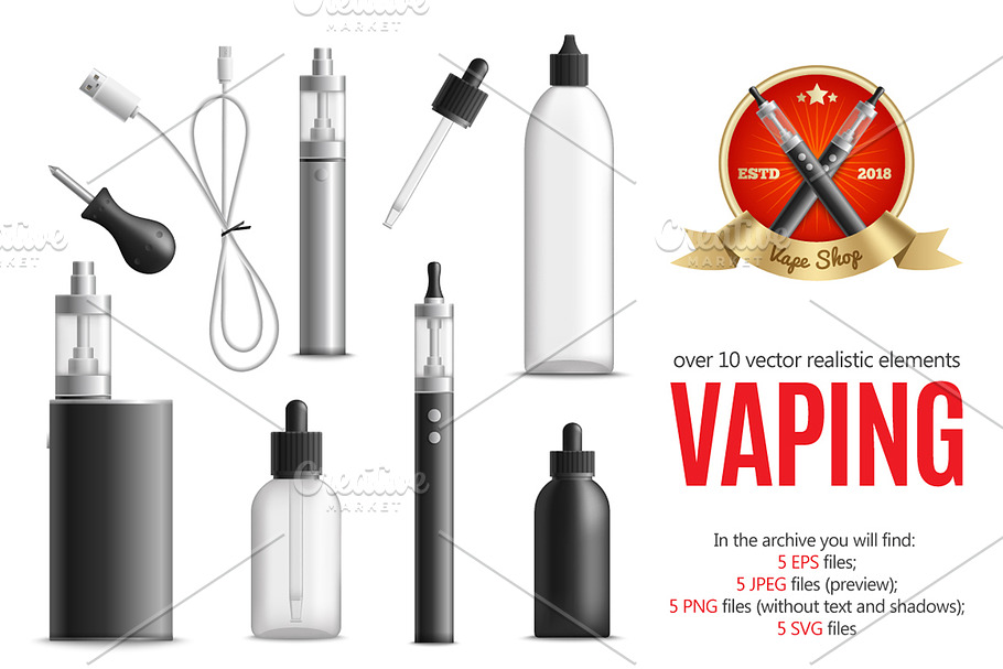 Vaping Accessories Set in Objects - product preview 8