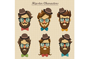 Hipster characters
