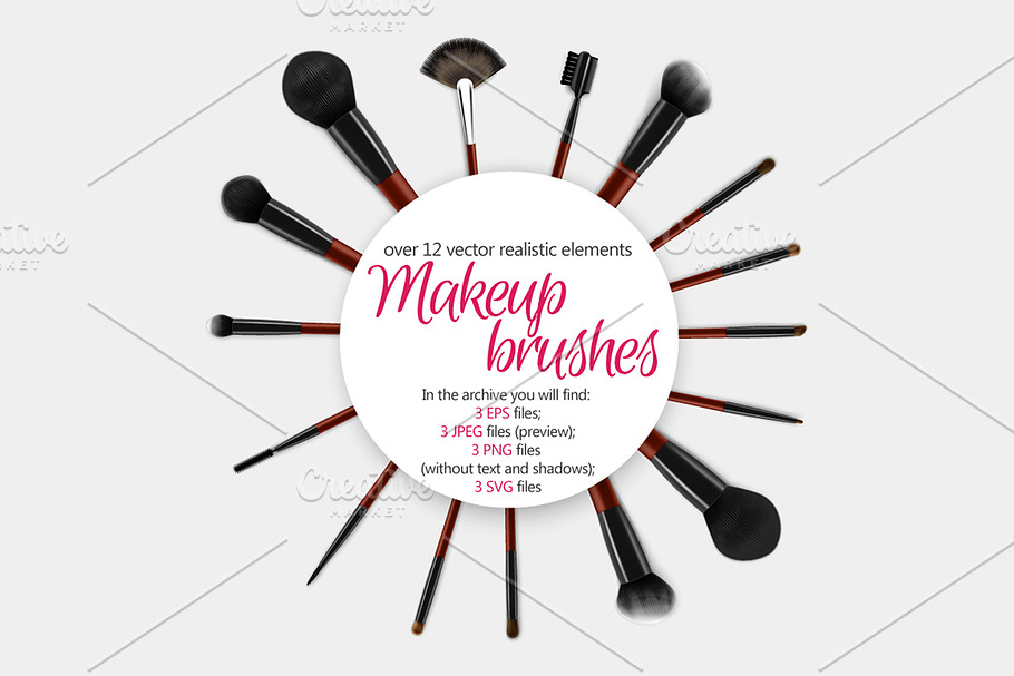 MakeUp Brushes Set in Objects - product preview 8
