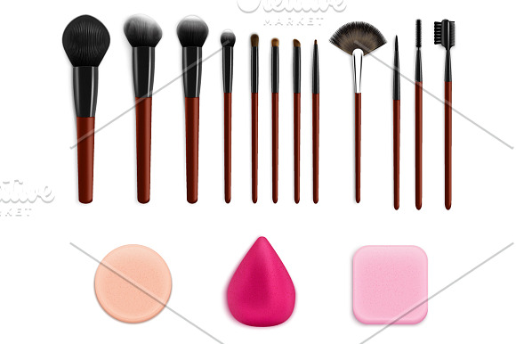 MakeUp Brushes Set in Objects - product preview 1