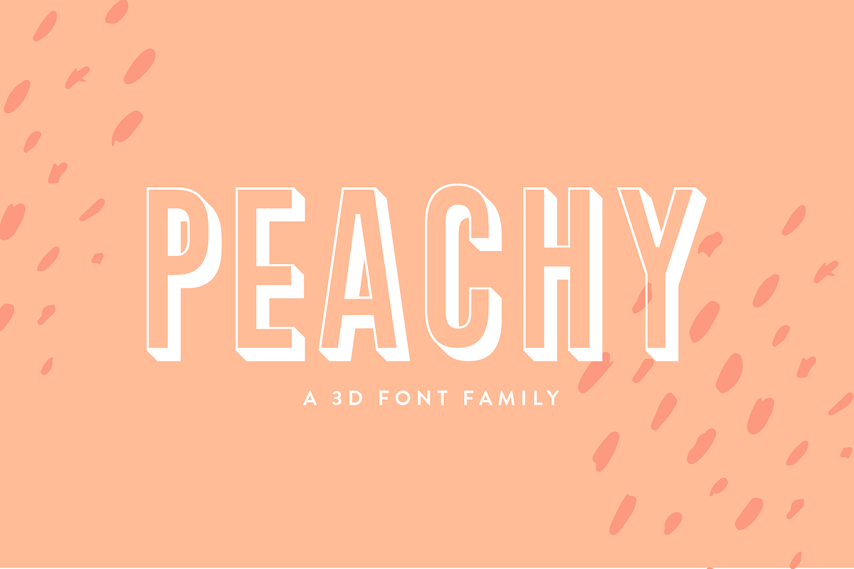 Peachy | A 3D Font Family in Display Fonts - product preview 8