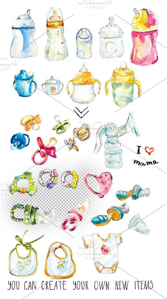 Baby set in Objects - product preview 2