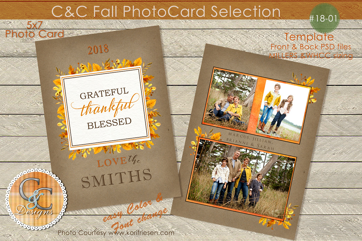 Fall Greatful,Thankful, Photo Card in Objects - product preview 8