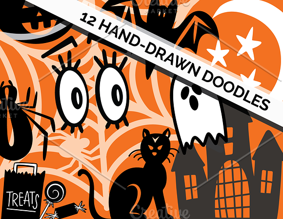 Handdrawn Halloween Graphics + Words in Illustrations - product preview 2