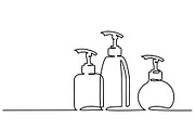 Cosmetic shampoo bottles Continuous