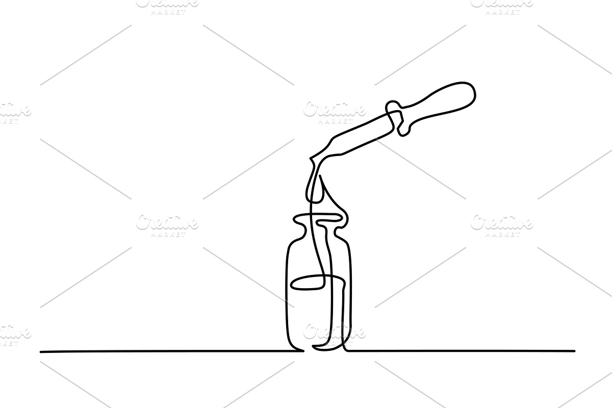 Cosmetic vial with pipette in Illustrations - product preview 8