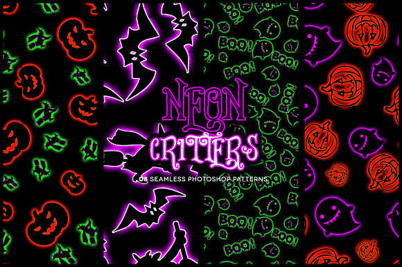 Neon Critters in Patterns - product preview 1