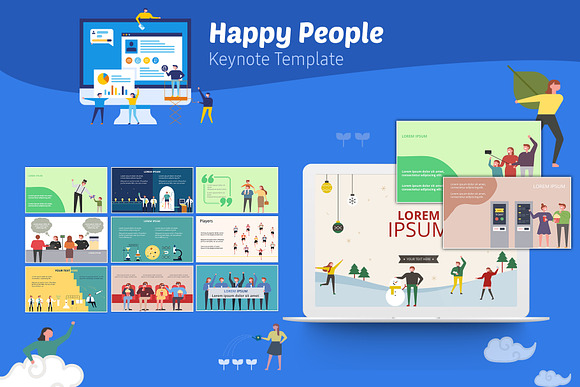 Happy People Graphics Keynote Set in Keynote Templates - product preview 9
