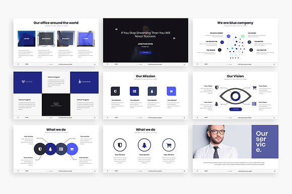 Blue - Powerpoint Template in PowerPoint Templates - product preview 4